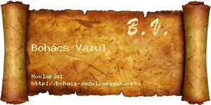 Bohács Vazul névjegykártya