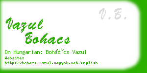 vazul bohacs business card